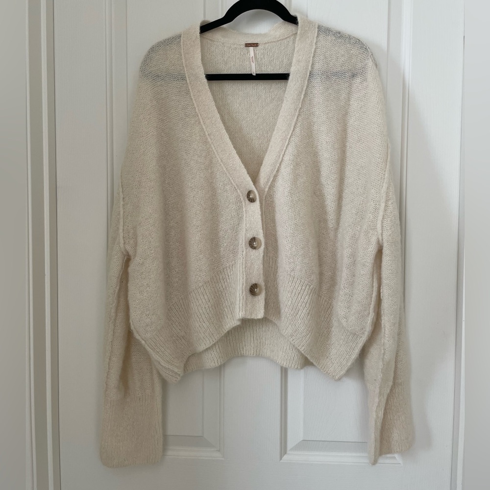Free People Cream Cardigan